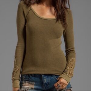 Free People Synergy crochet cuff thermal